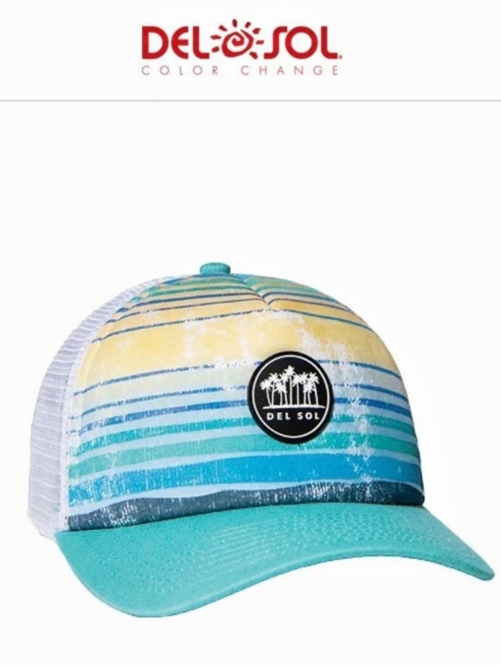 Del Sol - Sunset Trucker Beach Hat (Color-Changing - one size fits all